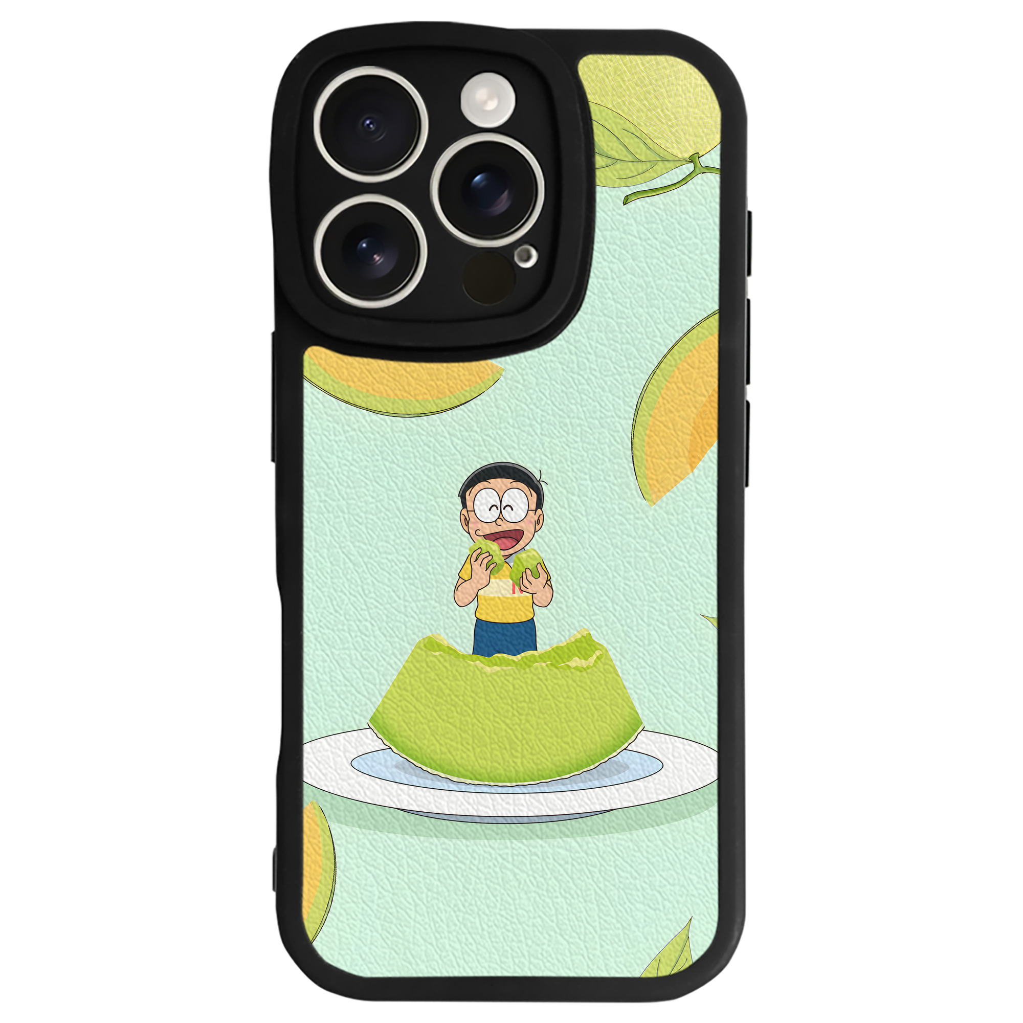 （画像用） ドラえもん Doraemon 【iPhone 16シリーズ対応】シリコンスマホケース（レザー調） 材質：シリコン
